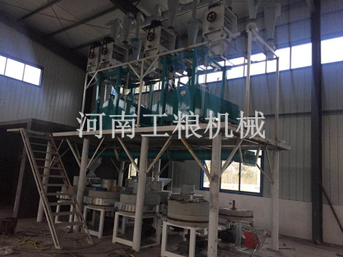 陜西榆林20噸石磨面粉機(jī)安裝案例