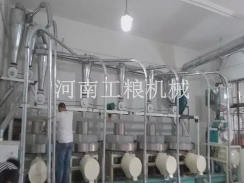 河北邯鄲5組石磨面粉機(jī)安裝案例